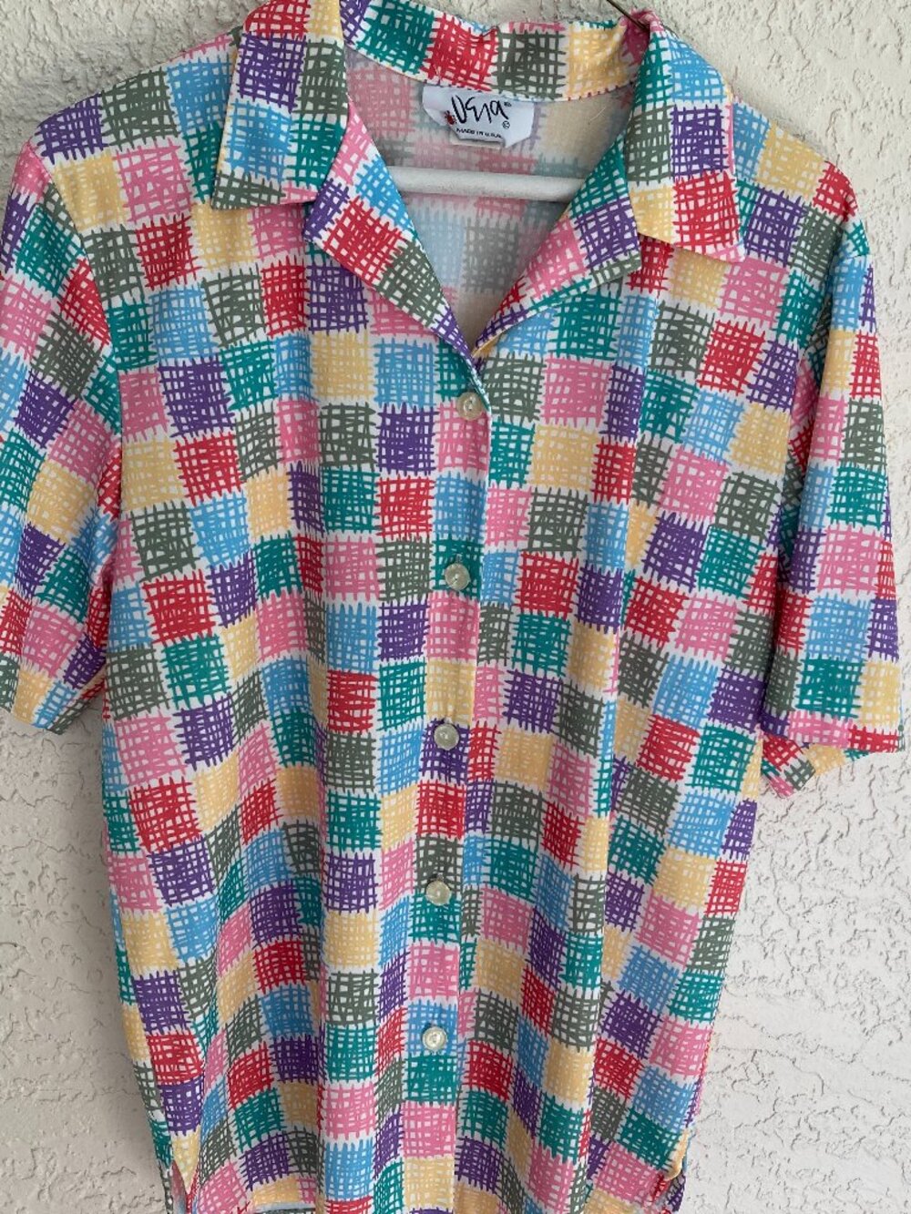 Vintage 60s Vera Blouse Sz 8 Disco Beatnik